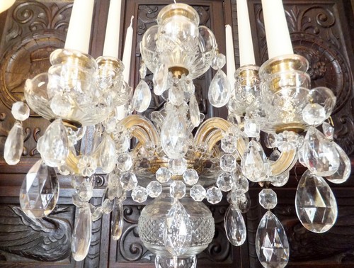 Cristal verre candélabre - cristal,